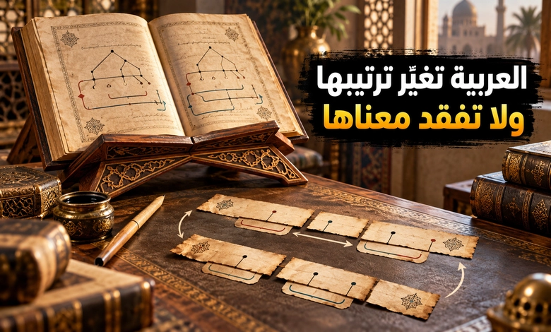 التقديم والتأخير في اللغة العربية أسرار الترتيب وروعة التعبير التقديم والتأخير في اللغة العربية وسر مرونة ترتيب الكلام