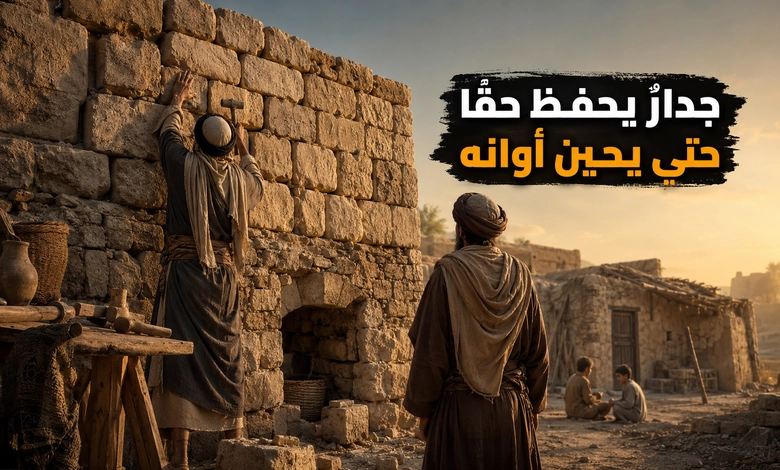 الحكمة من إقامة الجدار وحفظ حقوق اليتيمين 