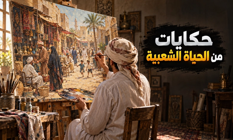 لوحات الفن الشعبي التشكيلية أسرار التراث العربي بروح الفن المعاصر الحياة الشعبية العربية كما تحكيها اللوحات التشكيلية