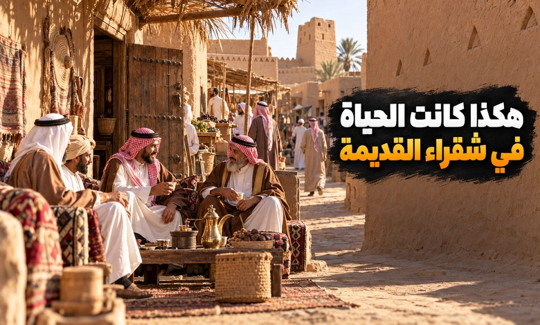 الحياة في شقراء قديما بين البيوت والأسواق والمجالس
