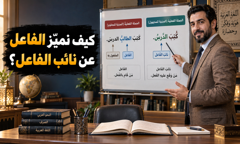 الفرق بين الفاعل ونائب الفاعل وأحكام كل منهما في الجملة الفرق بين الفاعل ونائب الفاعل وأحكام كل منهما في الجملة