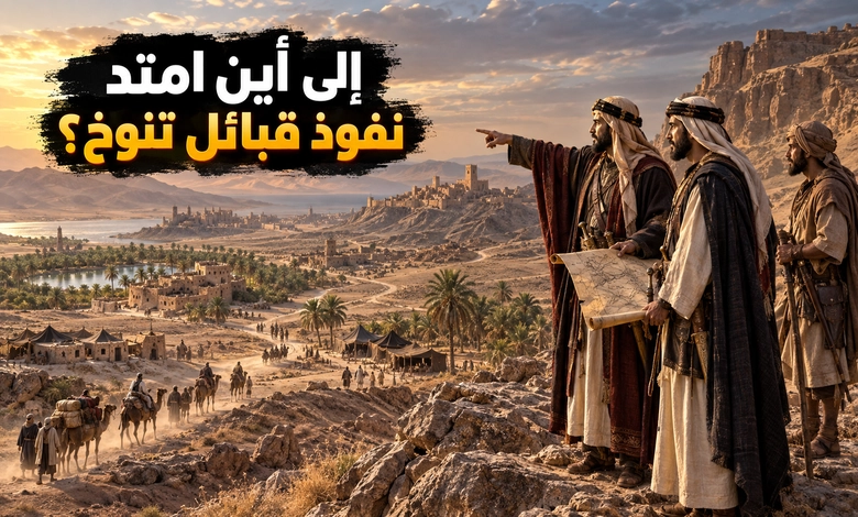 امتداد مملكة تنوخ ومناطق انتشارها الجغرافي 