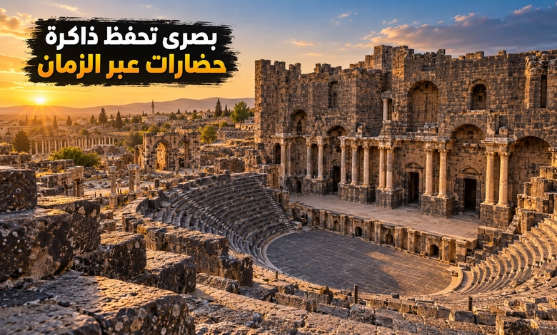 بصرى الشام مسرح الرومان وشاهد الحضارة عبر الزمان بصرى الشام شاهد الزمان وذاكرة الحضارة الإنسانية