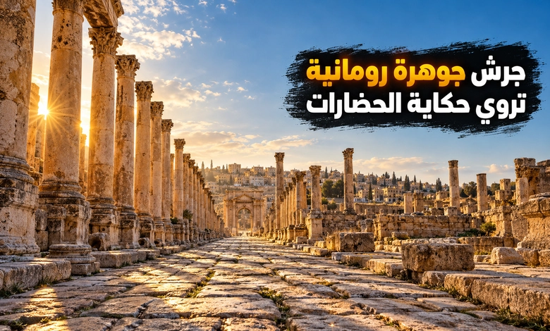 جرش الأردنية وأسرار الحضارة الرومانية العريقة جرش الأردنية جوهرة رومانية تحكي تاريخ الحضارات القديمة