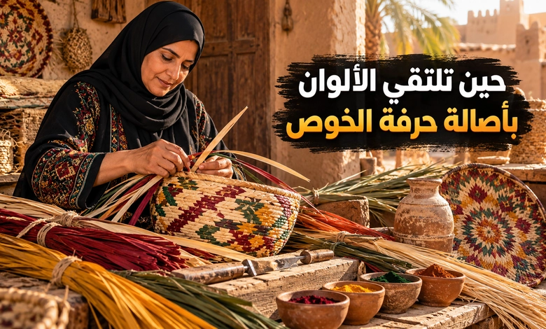 صباغة وتلوين الخوص بين جمال الألوان وأصالة الحرفة 