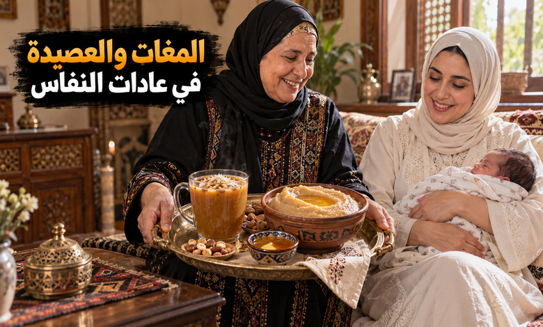 عادات الأكل والزيارة للمرأة النفساء عند العرب بين المغات والعصيدة عادات الأكل والزيارة للمرأة النفساء عند العرب بين المغات والعصيدة