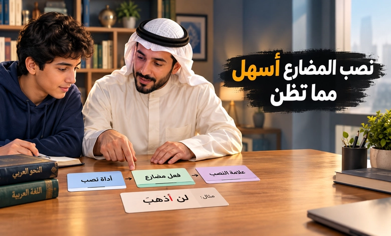علامات نصب الفعل المضارع قواعد تضبط اللسان وتصون البيان علامات إعراب الفعل المضارع المنصوب