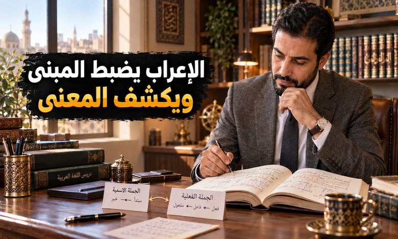 قواعد إعراب الجمل بين محل يضبط المبنى وفهم يكشف المعنى قواعد إعراب الجمل بين محل يضبط المبنى وفهم يكشف المعنى