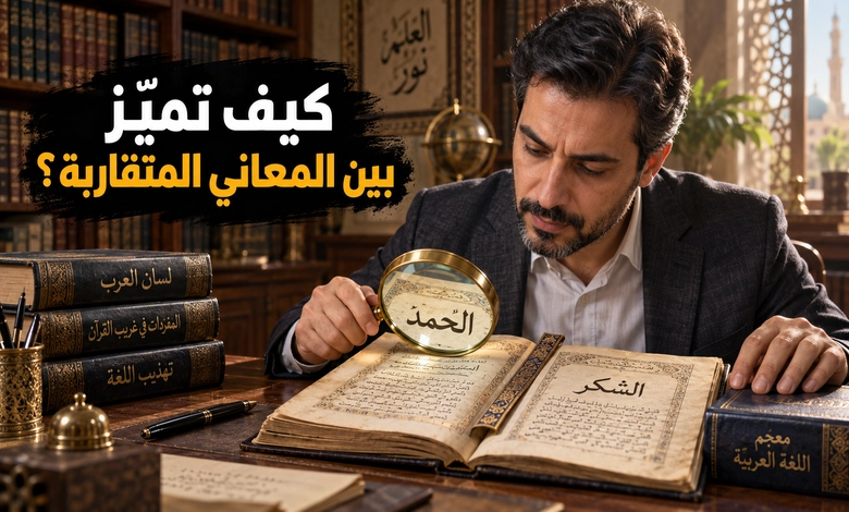 الفروق اللغوية بين الكلمات المتقاربة في العربية ودقة المعنى والمبنى كيف نميز بين الكلمات المتقاربة في المعنى عند تحليل النصوص العربية؟