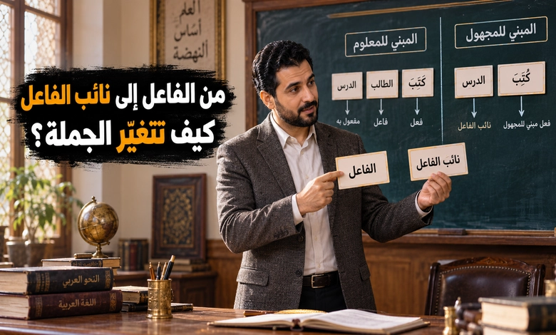 الفرق بين الفاعل ونائب الفاعل وأحكام كل منهما في الجملة كيف يختلف الفاعل عن نائب الفاعل في بناء الجملة العربية؟