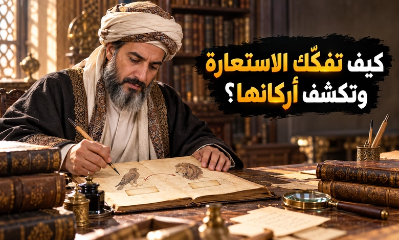أركان الاستعارة بين المستعار منه والمستعار له وسر جمال البيان كيفية استخراج أركان الاستعارة وتحليلها بلاغيًا