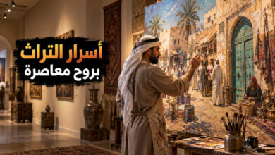 لوحات الفن الشعبي التشكيلية أسرار التراث العربي بروح الفن المعاصر