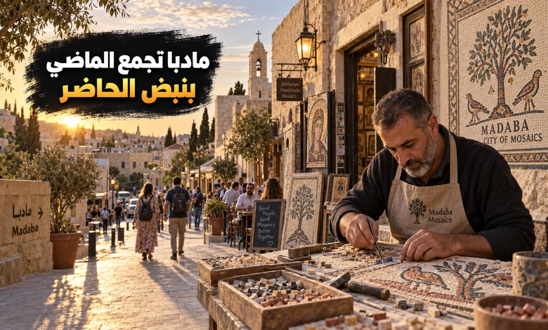 مادبا بين الماضي والحاضر كمدينة للتاريخ والفن 