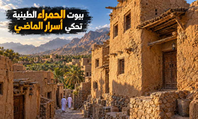 مدينة الحمراء العمانية بيوت طينية تحكي أسرار الحياة القديمة في الواحات مدينة الحمراء العمانية بيوت طينية تحكي أسرار الحياة القديمة في الواحات