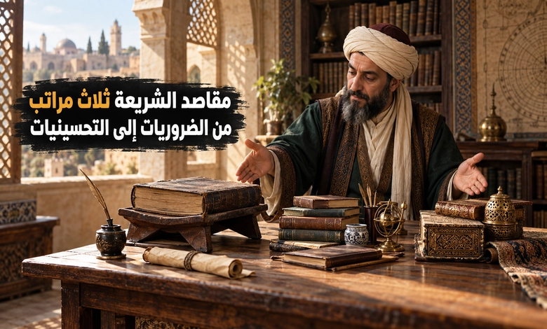 كتاب الموافقات للشاطبي شرح مبسط لمقاصد الشريعة وأسرارها مراتب مقاصد الشريعة بين الضروريات والحاجيات والتحسينيات