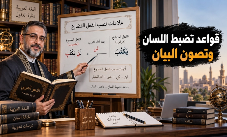 علامات نصب الفعل المضارع قواعد تضبط اللسان وتصون البيان مراجعة شاملة لقواعد نصب الفعل المضارع
