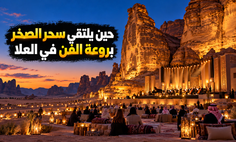 مهرجان طنطورة في العلا شتاء يجمع سحر الصخر وروعة الفن مهرجان طنطورة في العلا شتاء يجمع سحر الصخر وروعة الفن