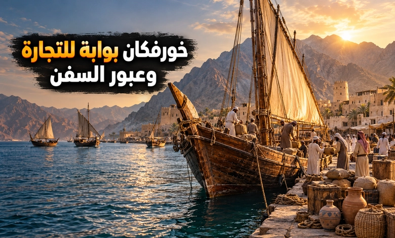 ميناء خورفكان التاريخي بوابة للتجارة والملاحة البحرية 
