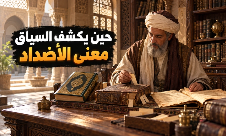 نشأة الأضداد وأسباب ظهورها في العربية 