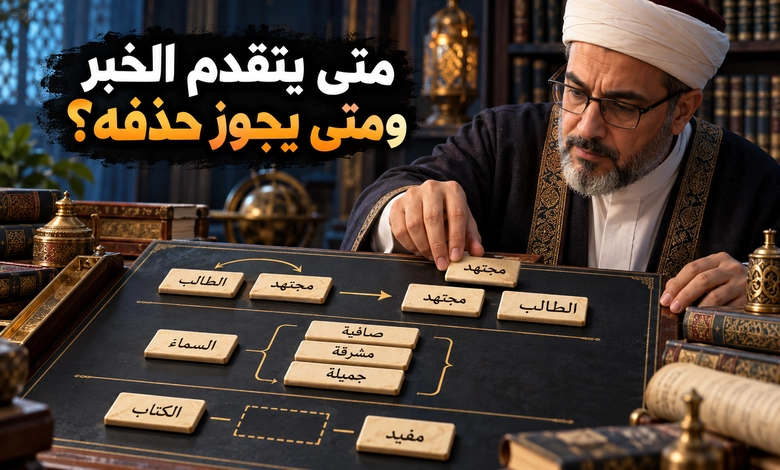 أنواع الخبر في اللغة العربية صور تتنوع ومعان تتضح أحكام الخبر بين التقديم والتأخير والتعدد والحذف