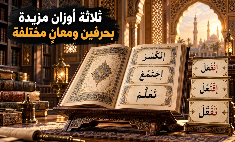 أوزان الأفعال الثلاثية المزيدة بحرفين ومعاني صيغها المختلفة
