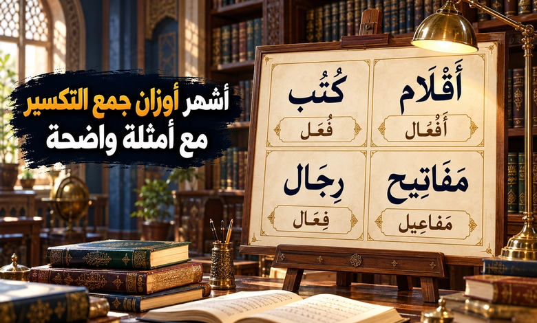 أوزان جموع التكسير في اللغة العربية صيغ تتنوع وقواعد تجمعها أوزان جموع التكسير الشائعة وأمثلتها في اللغة العربية