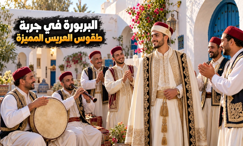 العرس التونسي التقليدي سبعة أيام من الوطية إلى البربورة البربورة في جربة وخصوصية طقوس العريس