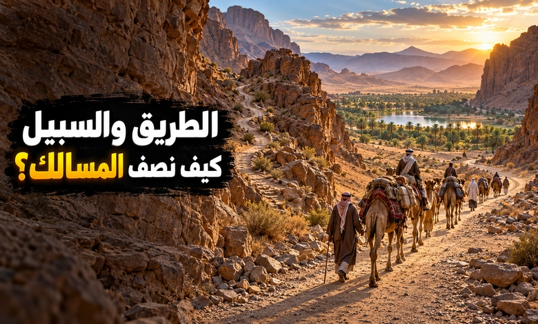 الفرق بين الطريق والسبيل من أصل المعنى إلى دقة التعبير الطريق والسبيل في وصف المسالك والانتقال