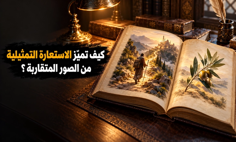 الفرق بين الاستعارة التمثيلية والصور البلاغية المتقاربة 