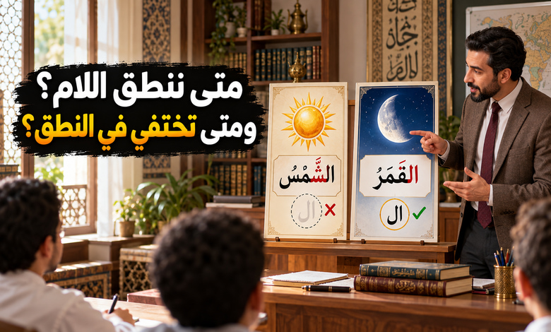 الفرق بين الحروف الشمسية والقمرية بين نطق اللام وإخفائها الفرق بين الحروف الشمسية والقمرية بين نطق اللام وإخفائها