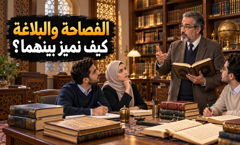 الفرق بين الفصاحة والبلاغة في الحكم على التعبير 