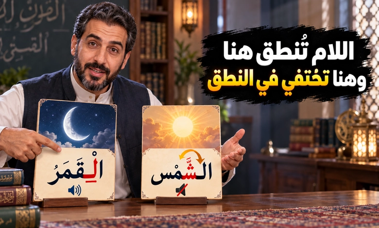 الفرق بين الحروف الشمسية والقمرية بين نطق اللام وإخفائها الفرق بين نطق اللام الشمسية واللام القمرية