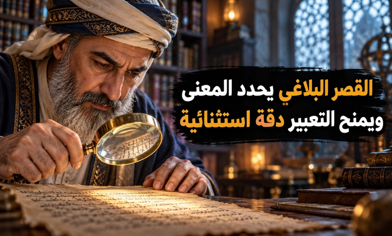 طرق القصر البلاغي السبع وأمثلتها أسرار التخصيص ودقة التعبير القصر البلاغي في علم المعاني وأثره في التخصيص ودقة التعبير