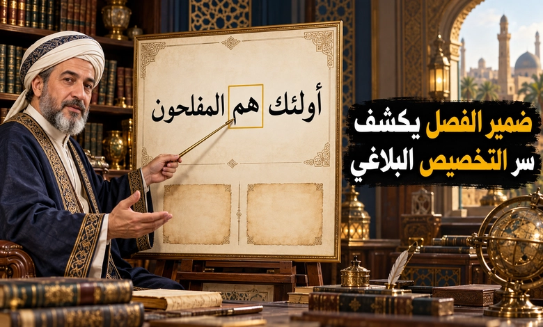 طرق القصر البلاغي السبع وأمثلتها أسرار التخصيص ودقة التعبير القصر بضمير الفصل والتوسط بين ضميرين وأسرار التخصيص