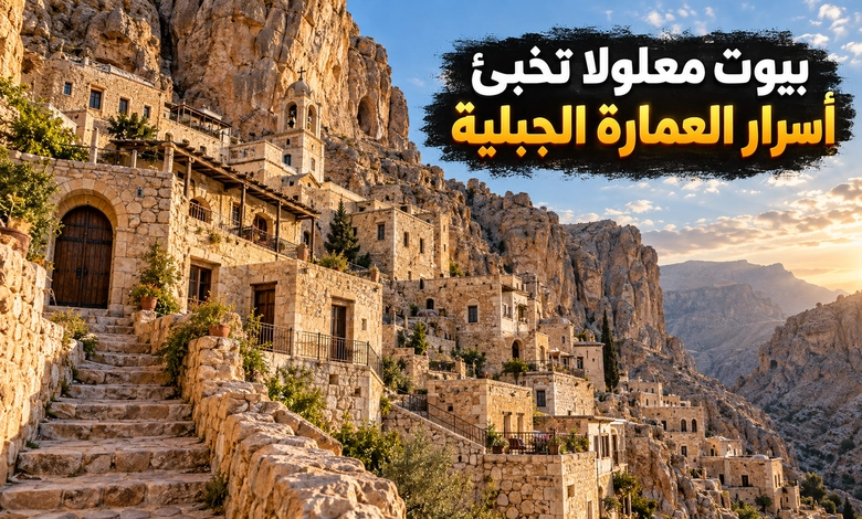 مدينة معلولا التاريخية حكاية مدينة سورية حفرت بيوتها بين الجبال بيوت معلولا بين الجبال وأسرار العمارة التقليدية