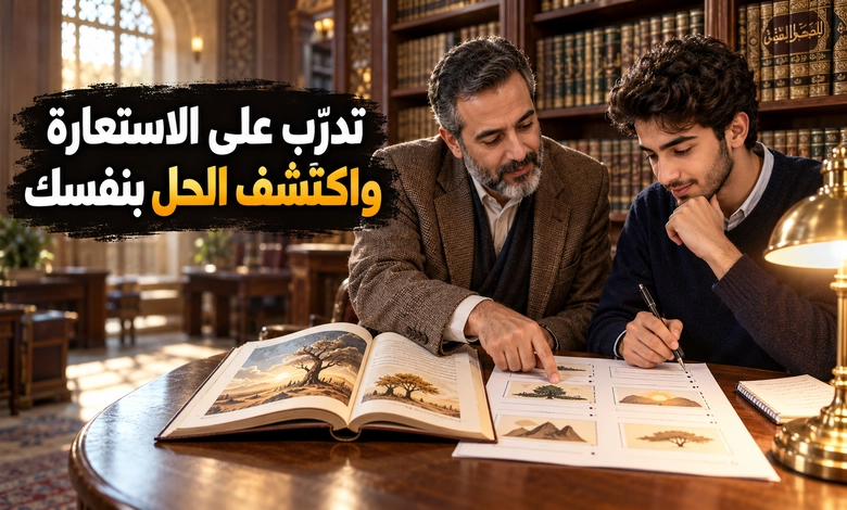 تطبيقات وتدريبات على الاستعارة التمثيلية مع الحل 