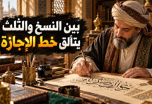 خط الإجازة بين خصائص خط النسخ وملامح خط الثلث