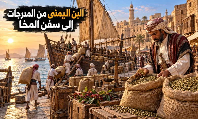 رحلة البن اليمني من المدرجات إلى الميناء
