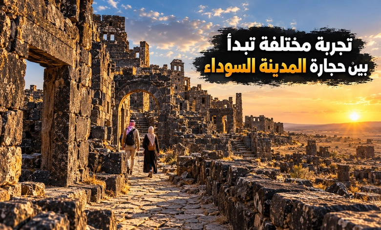 مدينة أم الجمال الأثرية أسرار المدينة السوداء المبنية من حجر البازلت زيارة مدينة أم الجمال الأثرية وتجربة السياحة في المدينة السوداء