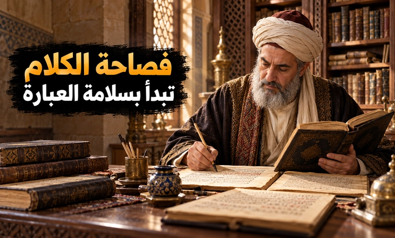 شروط فصاحة الكلام وسلامة بناء العبارة 