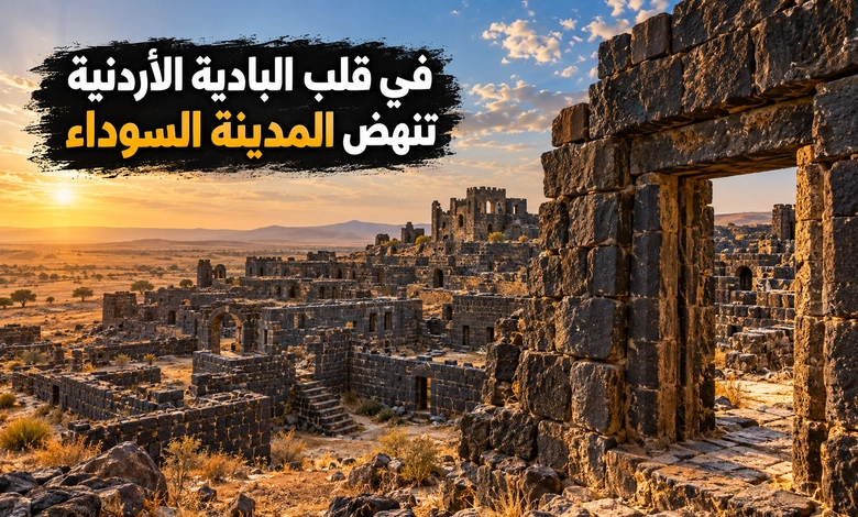 مدينة أم الجمال الأثرية أسرار المدينة السوداء المبنية من حجر البازلت مدينة أم الجمال الأثرية وحكاية المدينة السوداء في البادية الأردنية