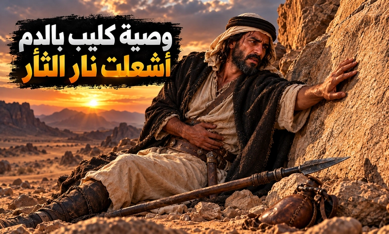 مقتل كليب بن ربيعة قصة غدر أشعل الثأر ووصية هزت الزير وصية كليب للزير سالم المكتوبة بالدم وحقيقة الكلمات التي أشعلت الثأر